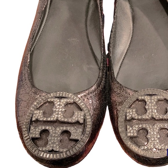 Tory Burch Reva Rhinestone Flats Sz 8.5 - Picture 2 of 13